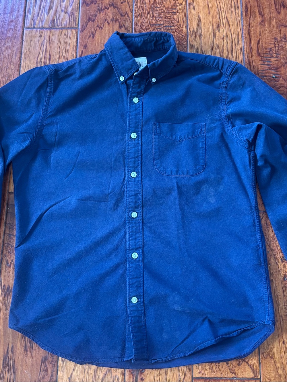 GAP Men's Navy Blue Button-Down Shirt